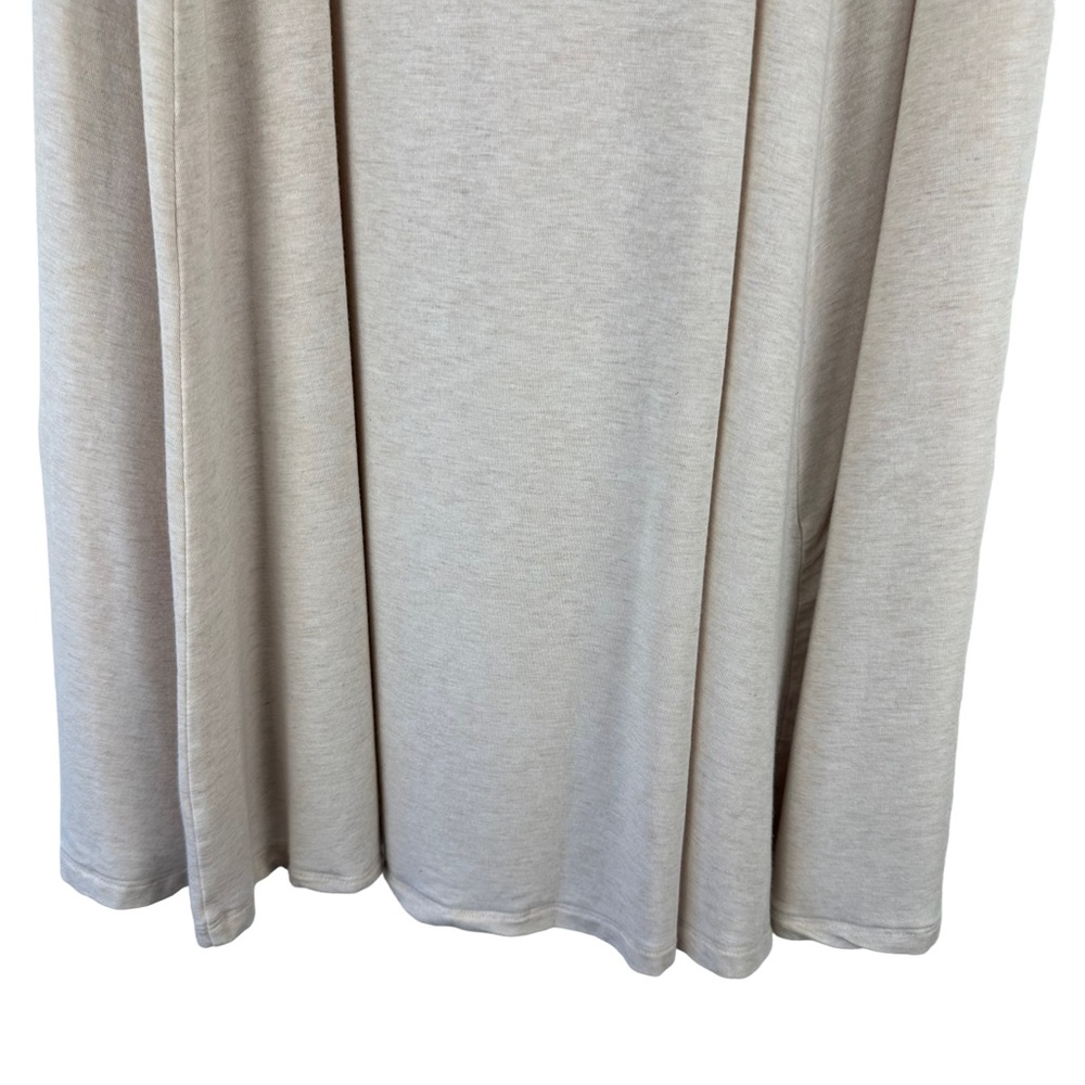 Wilfred Aritzia Small Cream Oatmeal Jersey Knit Front Slit Midi Skirt Basic S - Picture 6 of 10